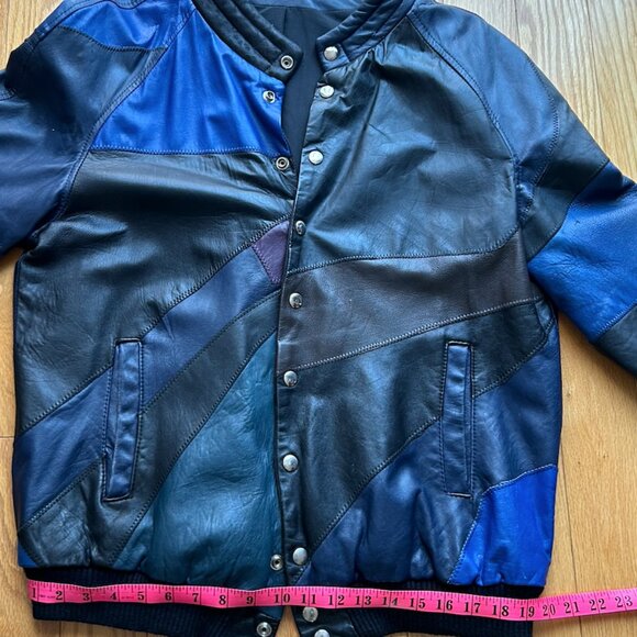 Vintage Leather Bomber Jacket - Picture 3 of 9